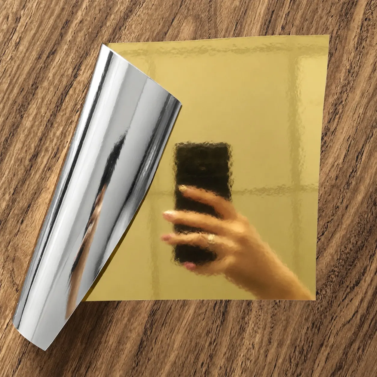 Vinilo LG 5120 Oro Espejo (efecto decorativo–reflejo difuso) Ancho 92 cm - Imagen 3