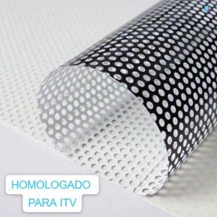 Vinilo Microperforado Homologado 150mic + 50 Etiquetas