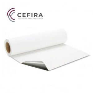 Vinilo Blanco Brillo Trasera Gris Permanente 100µ Monomérico Cefira