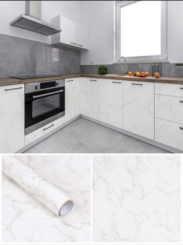 Vinilo Efecto Mármol Blanco