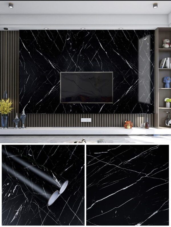 Vinilo Efecto Mármol Negro