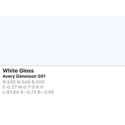 Vinilo de corte Avery 500 501 Blanco - Monomérico