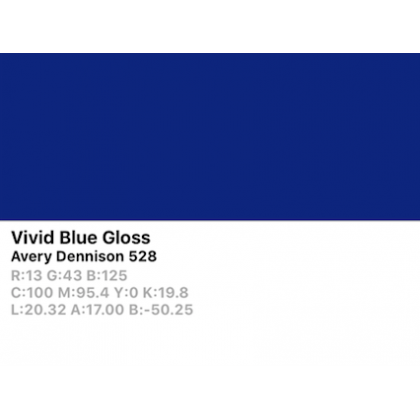 Vinilo de corte Avery 500 528 Azul Vívido - Monomérico