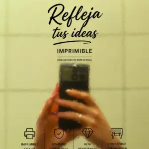 Vinilo Oro Espejo Imprimible (efecto espejo decorativo- reflejo difuso)