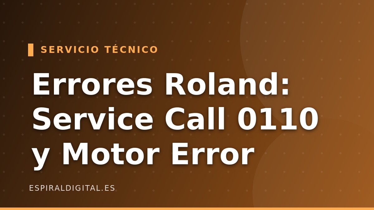 Errores Roland: Service Call 0110, Motor Error 0040/0080 y cómo actuar