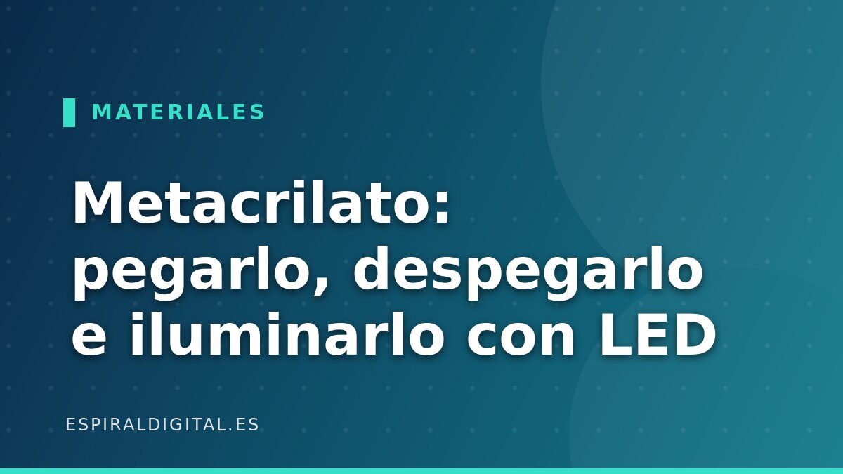 Metacrilato en rotulación: cómo pegarlo, despegarlo e iluminarlo con LED