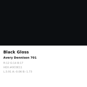Vinilo de corte Avery 700 Negro 701 Black