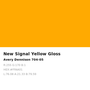 Vinilo de corte Avery 700 Amarillo Señal Nuevo 704-05 New Signal Yellow