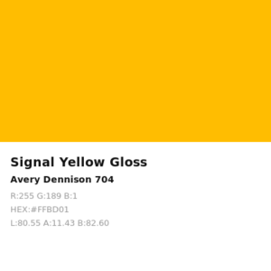 Vinilo de corte Avery 700 Amarillo Señal 704 Signal Yellow
