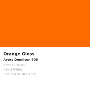 Vinilo de corte Avery 700 Naranja 705 Orange