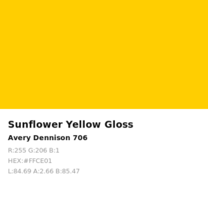 Vinilo de corte Avery 700 Amarillo Girasol 706 Sunflower Yellow