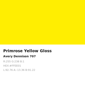 Vinilo de corte Avery 700 Amarillo Prímula 707 Primrose Yellow