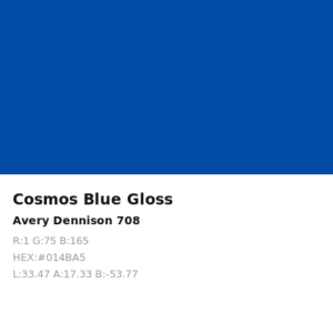 Vinilo de corte Avery 700 Azul Cosmos 708 Cosmos Blue