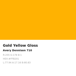 Vinilo de corte Avery 700 Amarillo Oro 710 Gold Yellow