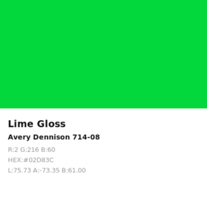 Vinilo de corte Avery 700 Lima 714-08 Lime