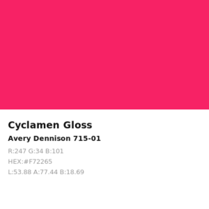 Vinilo de corte Avery 700 Ciclamen 715-01 Cyclamen