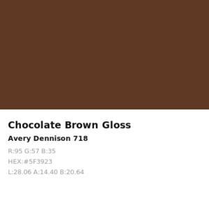Vinilo de corte Avery 700 Marrón Chocolate 718 Chocolate Brown
