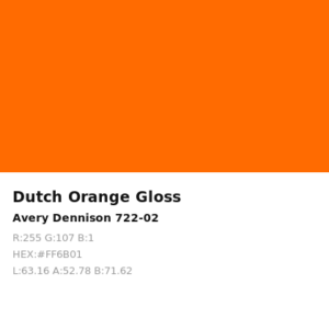 Vinilo de corte Avery 700 Naranja Holandés 722-02 Dutch Orange