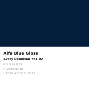 Vinilo de corte Avery 700 Azul Alfa 724-02 Alfa Blue