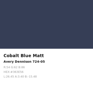 Vinilo de corte Avery 700 Azul Cobalto Mate 724-05 Cobalt Blue Matt