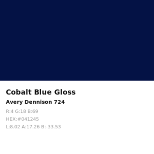 Vinilo de corte Avery 700 Azul Cobalto 724 Cobalt Blue