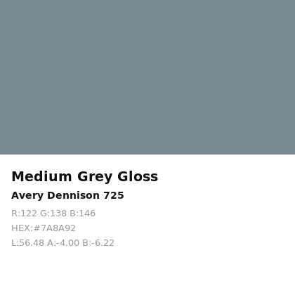 Vinilo de corte Avery 700 Gris Medio 725 Medium Grey