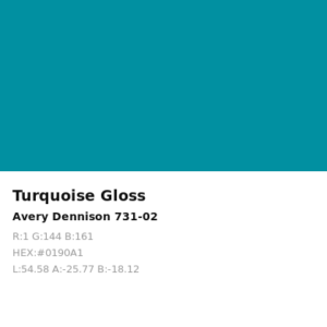 Vinilo de corte Avery 700 Turquesa 731-02 Turquoise