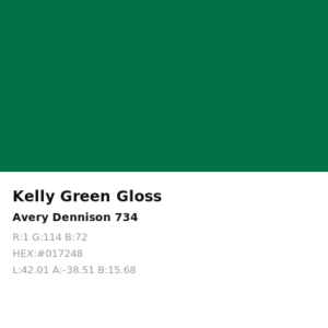 Vinilo de corte Avery 700 Verde Kelly 734 Kelly Green