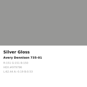 Vinilo de corte Avery 700 Plata 735-01 Silver