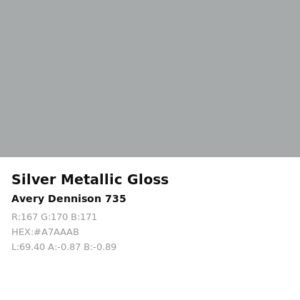 Vinilo de corte Avery 700 Plata Metalizado 735 Silver Metallic