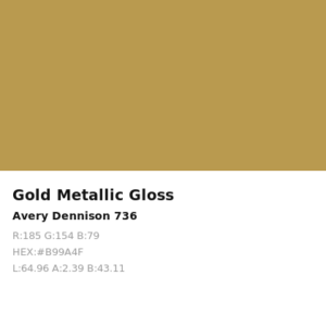 Vinilo de corte Avery 700 Oro Metalizado 736 Gold Metallic