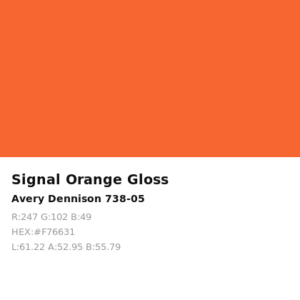 Vinilo de corte Avery 700 Naranja Señal 738-05 Signal Orange