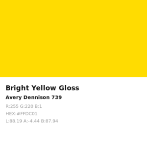Vinilo de corte Avery 700 Amarillo Brillante 739 Bright Yellow