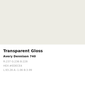 Vinilo de corte Avery 700 Transparente 740 Transparent