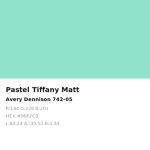 Vinilo de corte Avery 700 Tiffany Pastel Mate 742-05 Pastel Tiffany Matt
