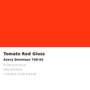 Vinilo de corte Avery 700 Rojo Tomate 748-02 Tomato Red