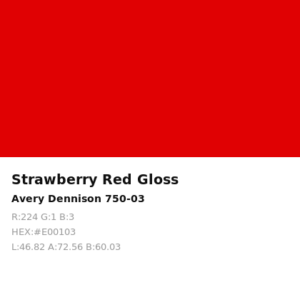Vinilo de corte Avery 700 Rojo Fresa 750-03 Strawberry Red