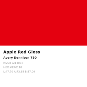 Vinilo de corte Avery 700 Rojo Manzana 750 Apple Red