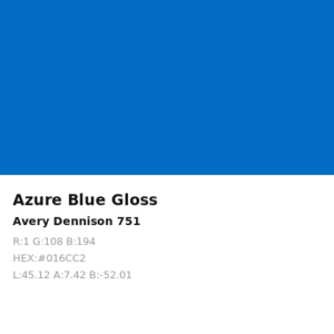 Vinilo de corte Avery 700 Azul Azur 751 Azure Blue