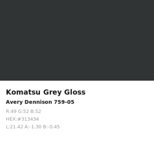 Vinilo de corte Avery 700 Gris Komatsu 759-05 Komatsu Grey