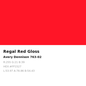 Vinilo de corte Avery 700 Rojo Regio 763-02 Regal Red