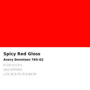 Vinilo de corte Avery 700 Rojo Picante 765-02 Spicy Red