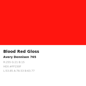 Vinilo de corte Avery 700 Rojo Sangre 765 Blood Red