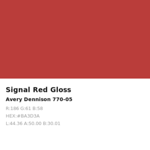 Vinilo de corte Avery 700 Rojo Señal 770-05 Signal Red