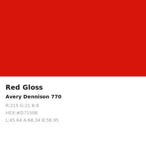 Vinilo de corte Avery 700 Rojo 770 Red