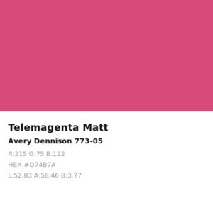 Vinilo de corte Avery 700 Telemagenta Mate 773-05 Telemagenta Matt