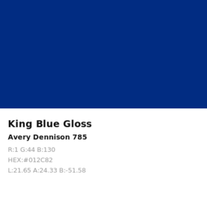 Vinilo de corte Avery 700 Azul Rey 785 King Blue