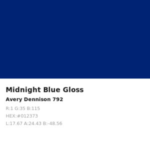 Vinilo de corte Avery 700 Azul Medianoche 792 Midnight Blue