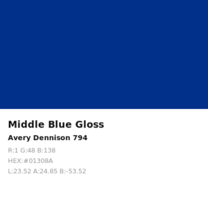 Vinilo de corte Avery 700 Azul Medio 794 Middle Blue