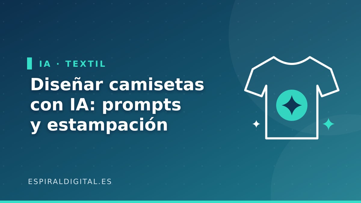 Diseñar camisetas con IA: prompts para copiar y cómo estamparlas